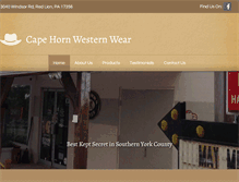 Tablet Screenshot of capehornwesternwear.com